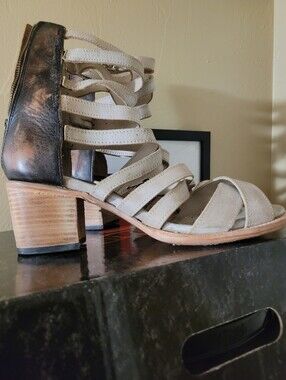 Freebird by Steven Strappy Beige and Brown Sandals